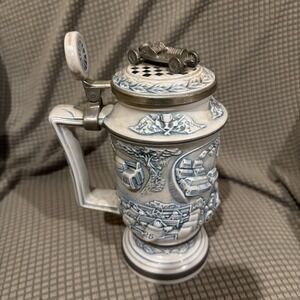 Vintage 1989 Avon Racing Car Ceramic Beer Stein Handcrafted in Brazil # 269075